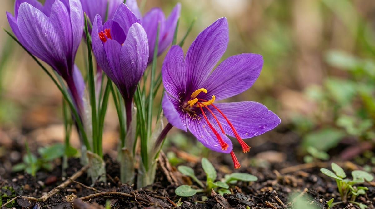 Safranblueten Crocus sativus