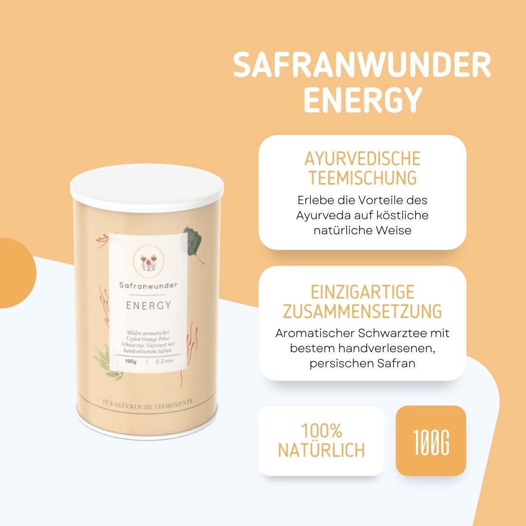 Ayurvedischer Tee Safranwunder Energy Produktvorstellung
